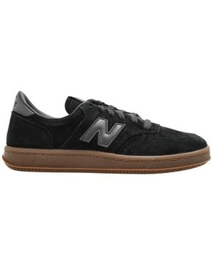 New Balance T500 Lace-Up Sneakers - Black