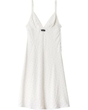 Miu Miu Cady Eyelet Lace Dress - White