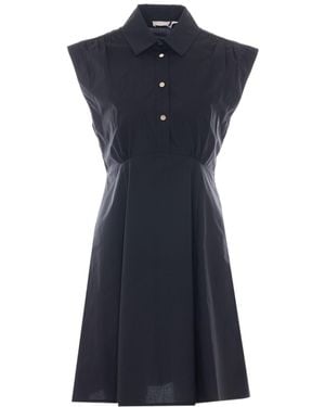 Liu Jo Sleeveless Shirt Dress - Blue
