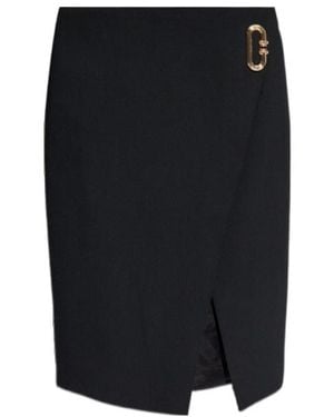 CASABLANCA Logo-Plaque Skirt - Black