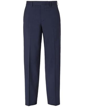 Fendi Straight-Leg Pleated Tailored Trousers - Blue