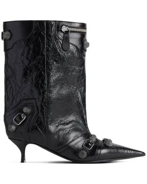Balenciaga Cagole Wide Boots - Black