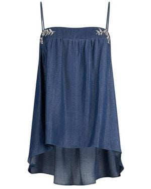 Liu Jo Bead-Embellished Top - Blue