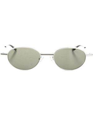 McQueen Eyewear Oval Frame Sunglasses - White