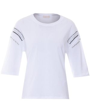 Liu Jo Embellished Neckline T-Shirt - Blue