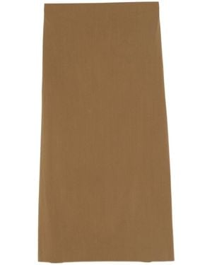 Alberta Ferretti Wool-Blend Pencil Skirt - Natural