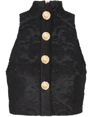Balmain Sleeveless Tops - Black