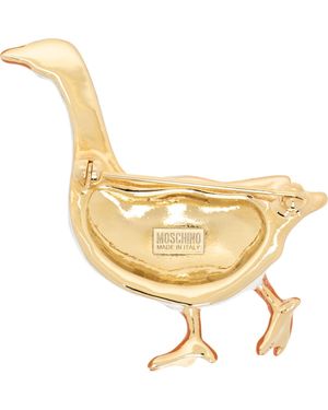 Moschino Goose Brooch - Metallic