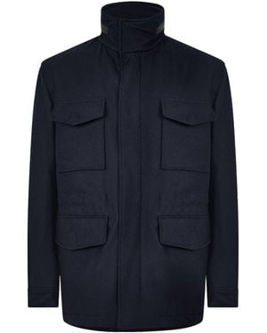 Brioni Simple Straight-Cut Coat - Blue