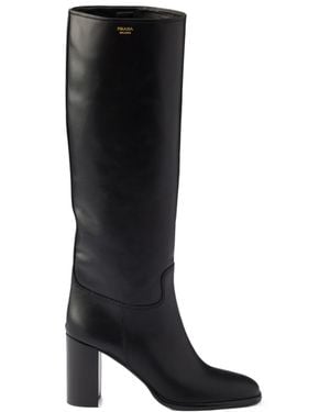 Prada Leather Boots - Black