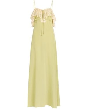 Chloé Wave Lace Dress - Yellow