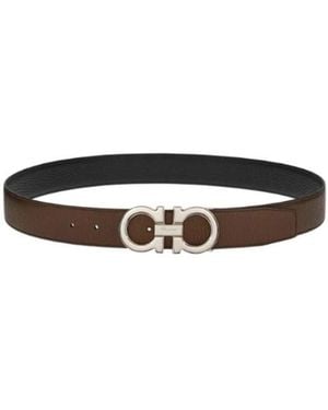 Ferragamo Ferragamo Gancini Buckle Reversible Belt - White