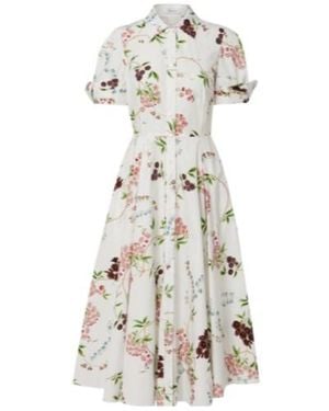 Erdem Floral Cotton Poplin Shirt Dress - White