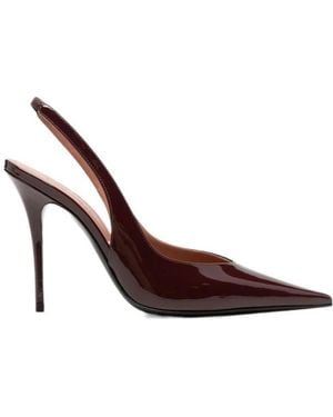 AMINA MUADDI Pointed-Toe High-Heeled Sandals - Brown