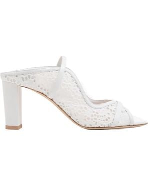 Malone Souliers Norah Lace Straps Sandals - White