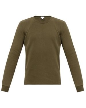 MM6 by Maison Margiela Waffle-Knit T-Shirt - Green