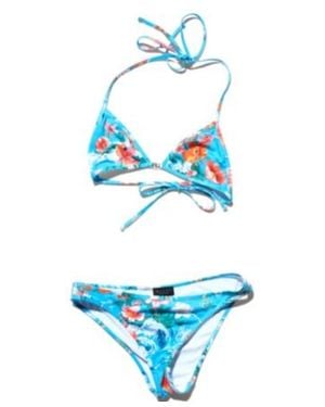 Gucci Printed Stretch Jersey Bikini - Blue