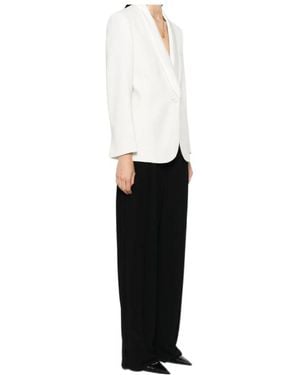 Giorgio Armani Long-Sleeved Suit Jacket - White