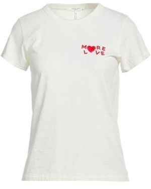 Rag & Bone Solid Color Printed Short-Sleeve T-Shirt - White