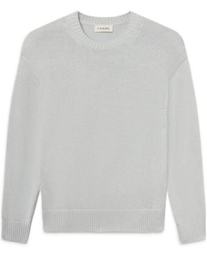FRAME Cotton Silk Crewneck Jumper - Grey