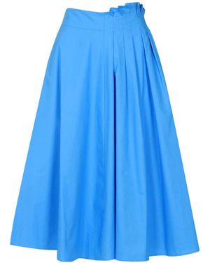 MSGM A-Line Midi Skirt - Blue