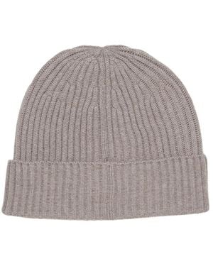 Brunello Cucinelli Ribbed Knit Hat - Grey