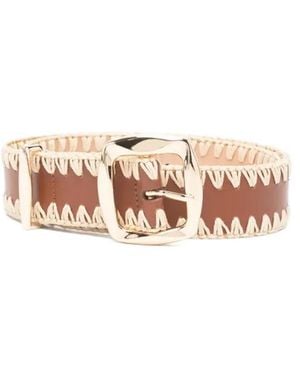 Zimmermann Kaia Woven-Trim Belt - Pink