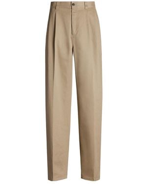 Maison Margiela X Pendleton Logo-Patch Checked-Yoke Trousers - Natural