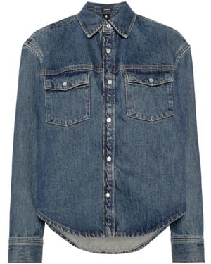 Wardrobe NYC Press-Stud Denim Jacket - Blue