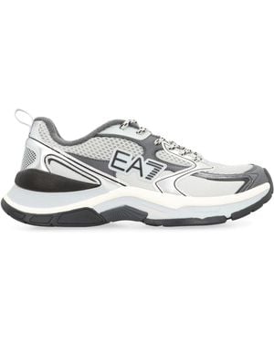 EA7 Predator Metallic-Panel Low-Top Trainers - White