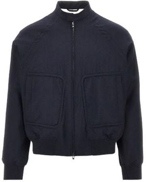 Emporio Armani Long-Sleeved Zip-Up Jacket - Blue