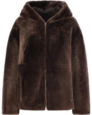 Yves Salomon Long-Sleeve Casual Jacket - Brown