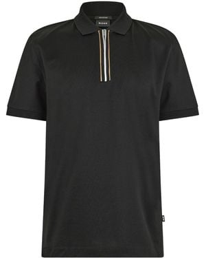 BOSS Sleeve Polo Shirt - Black