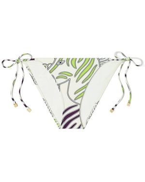 Tory Burch Graphic-Print Bikini Bottom - Metallic