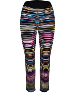 Missoni Stripe Straight Leg Pants - Blue