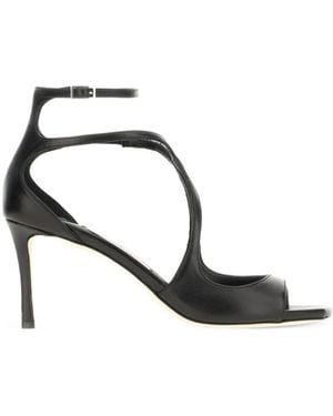 Jimmy Choo Azia Leather Sandals - Black
