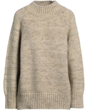 Maison Margiela Mock-Neck Chunky Knit Sweater - Natural