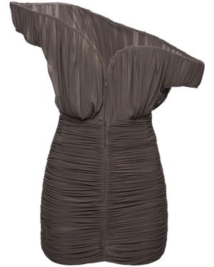 Magda Butrym Asymmetrical Petal Mini Dress - Grey