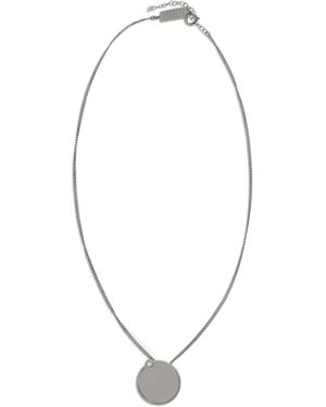 MM6 by Maison Margiela Embellished Mirror-Pendant Necklace - White