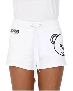 Moschino Teddy Bear Printed Shorts - White
