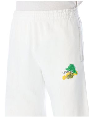 Off-White c/o Virgil Abloh Logo Printed Track Shorts - White