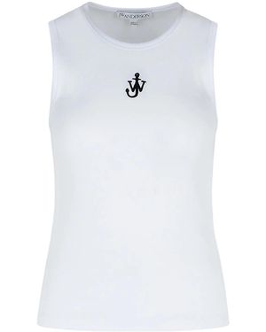 Junya Watanabe Anchor Embroidered Vest - White