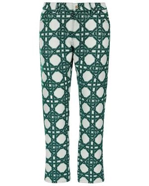 CASABLANCA Monogram-Print Trousers - Green
