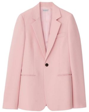 Burberry Single-Breasted Tailored Blazer - Pink