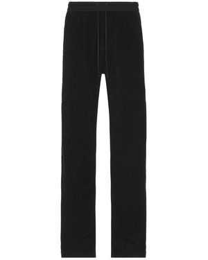 Saint Laurent Drawstring Straight Leg Trousers - Black