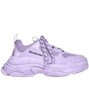 Balenciaga Triple S Low-Top Trainers - Purple