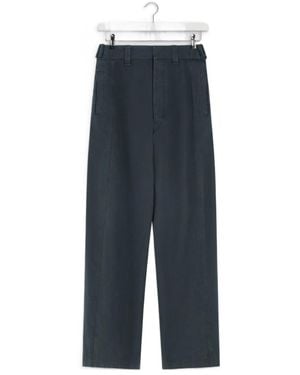 Lemaire Side-Tabs Trousers - Blue
