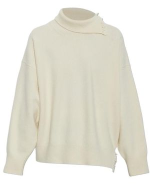 Rohe Long-Sleeve Fringed Sweater - White