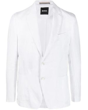 BOSS Single-Breasted Blazer - White