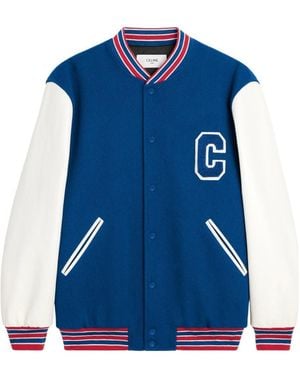 Celine Varsity Jacket - Blue